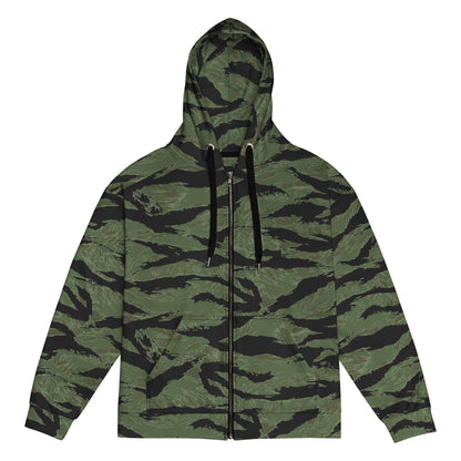 South Vietnamese ARVN Tiger Stripe CAMO Unisex Zip Hoodie - 2XS