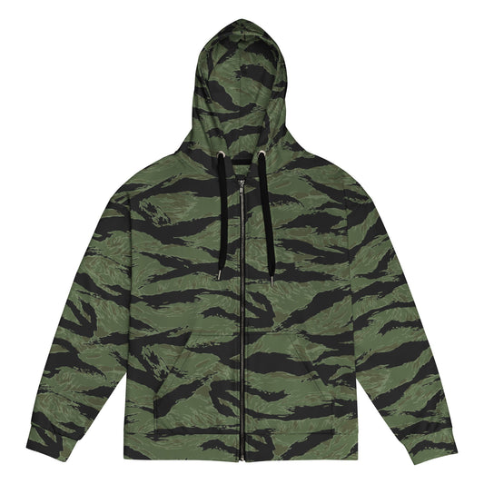 South Vietnamese ARVN Tiger Stripe CAMO Unisex Zip Hoodie - 2XS
