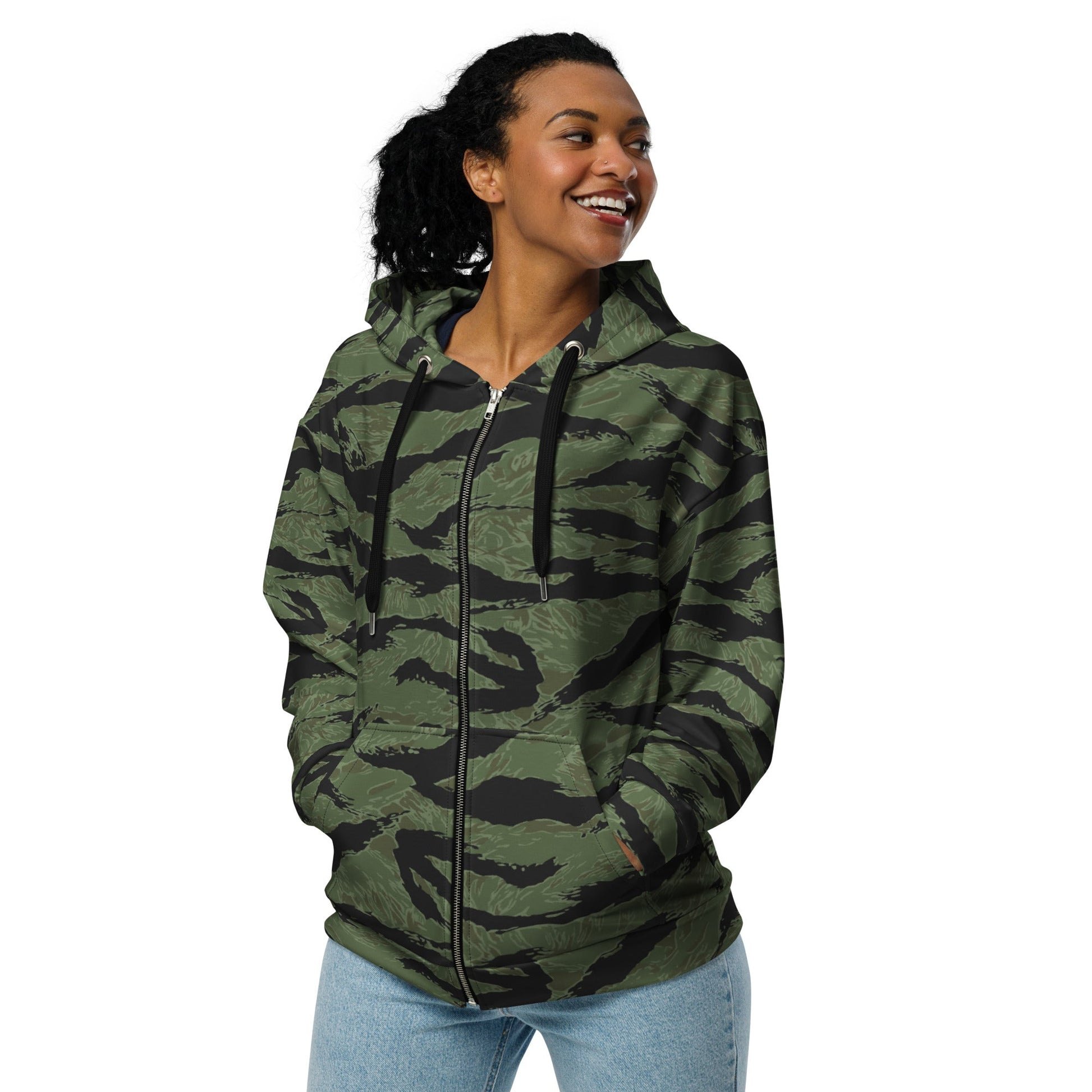 South Vietnamese ARVN Tiger Stripe CAMO Unisex Zip Hoodie