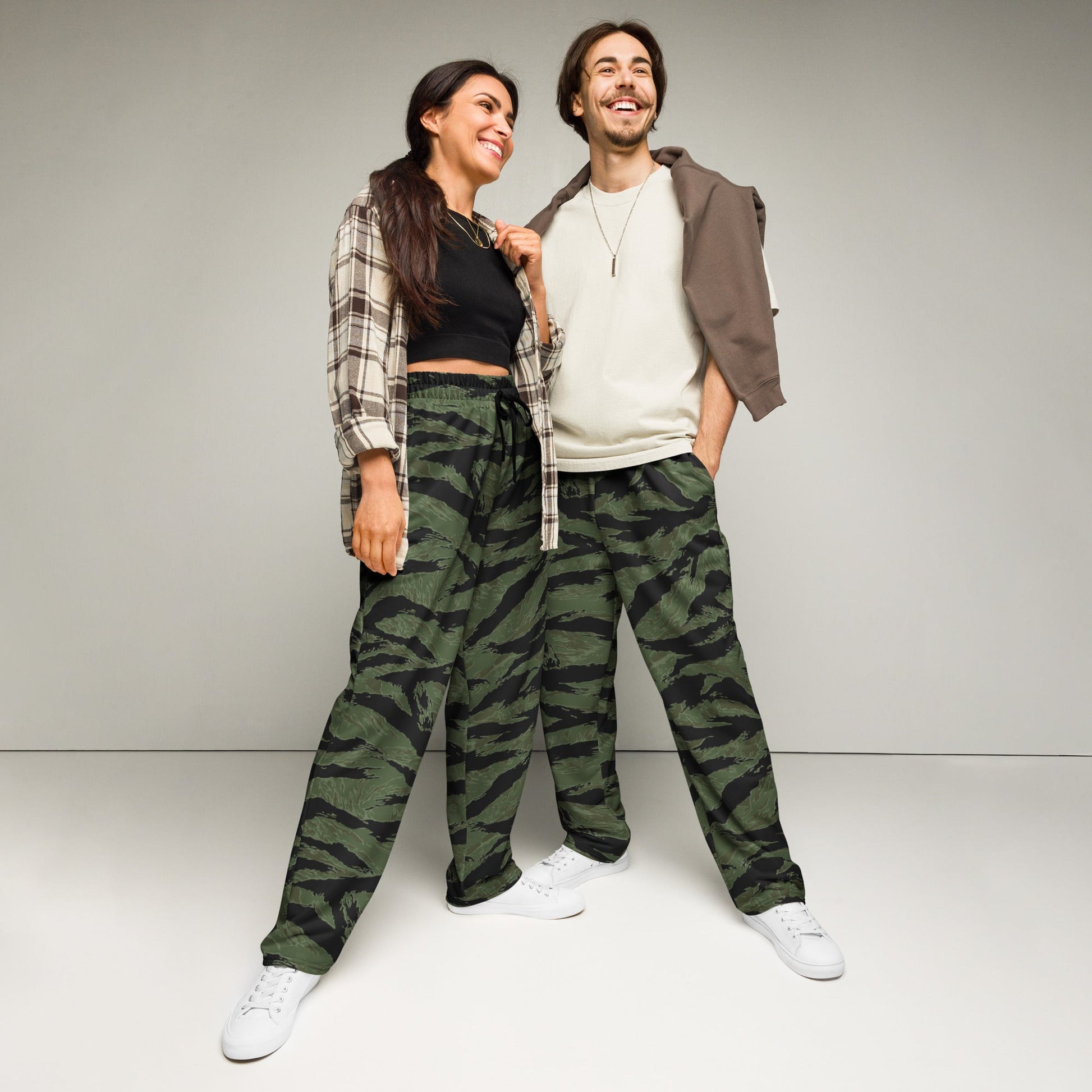 South Vietnamese ARVN Tiger Stripe CAMO Wide-leg joggers - 2XS - Joggers