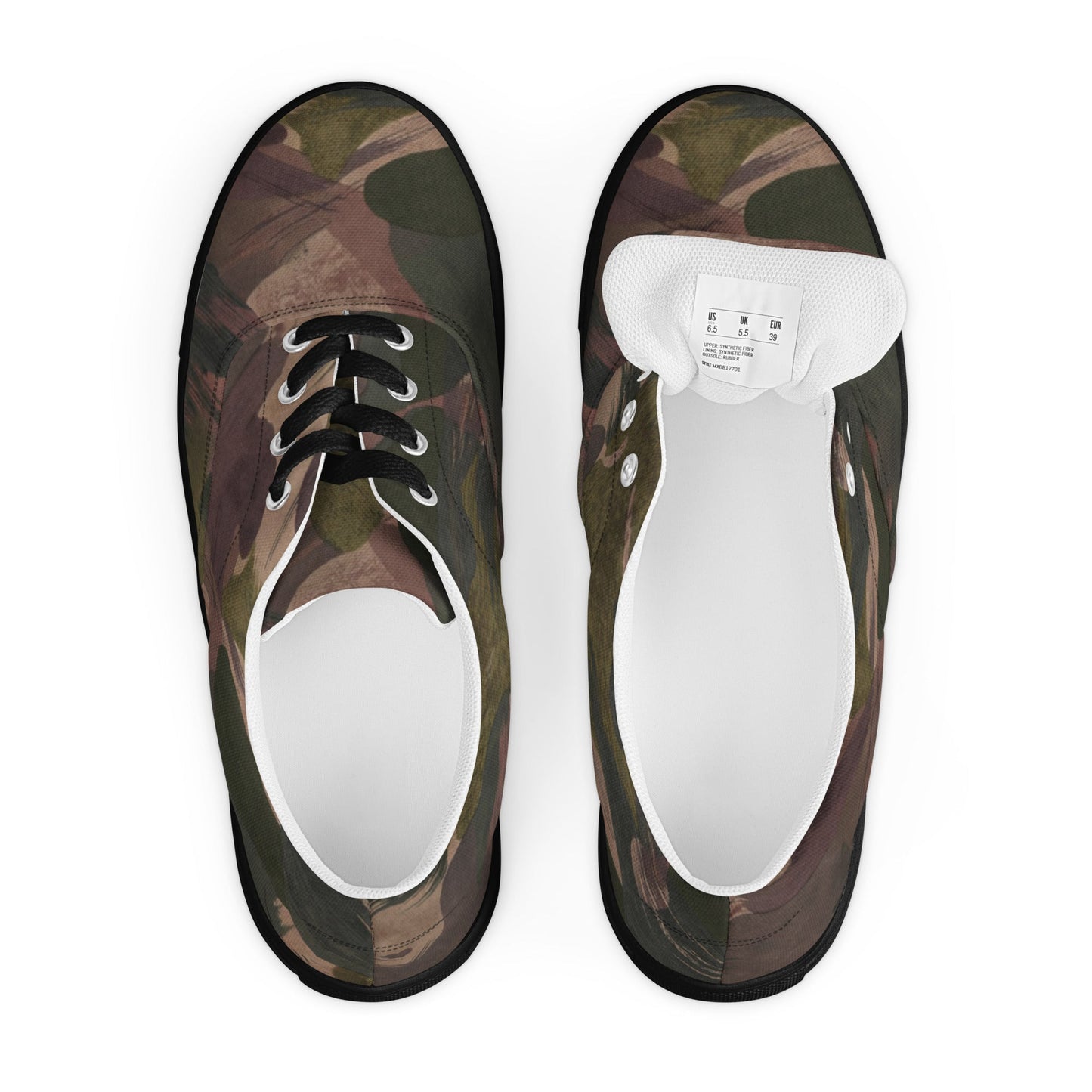 South Vietnamese DPM ARVN Airborne Brushstroke CAMO Mens Lace-Up Canvas Shoes - Lace-up