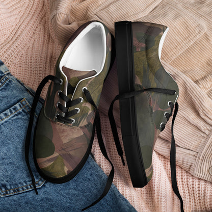 South Vietnamese DPM ARVN Airborne Brushstroke CAMO Mens Lace-Up Canvas Shoes - Lace-up