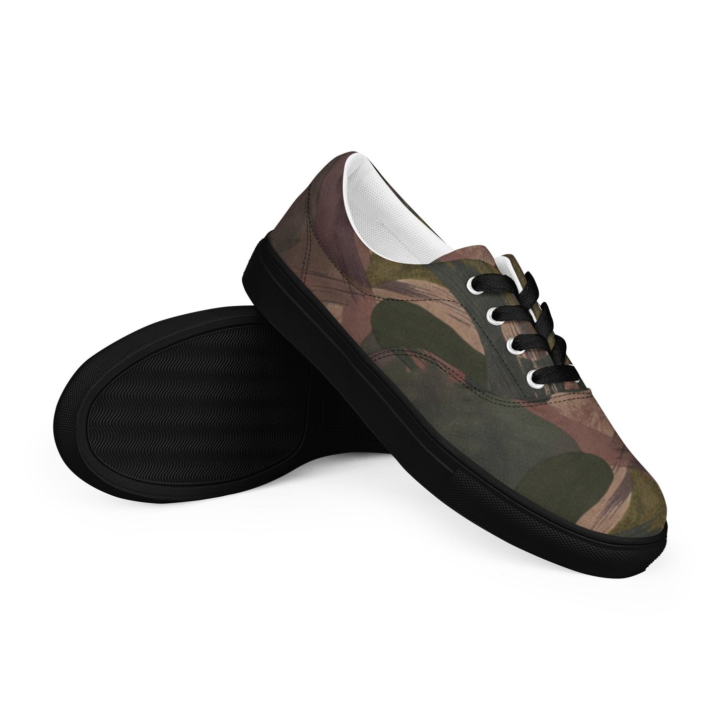 South Vietnamese DPM ARVN Airborne Brushstroke CAMO Mens Lace-Up Canvas Shoes - 5 - Lace-up