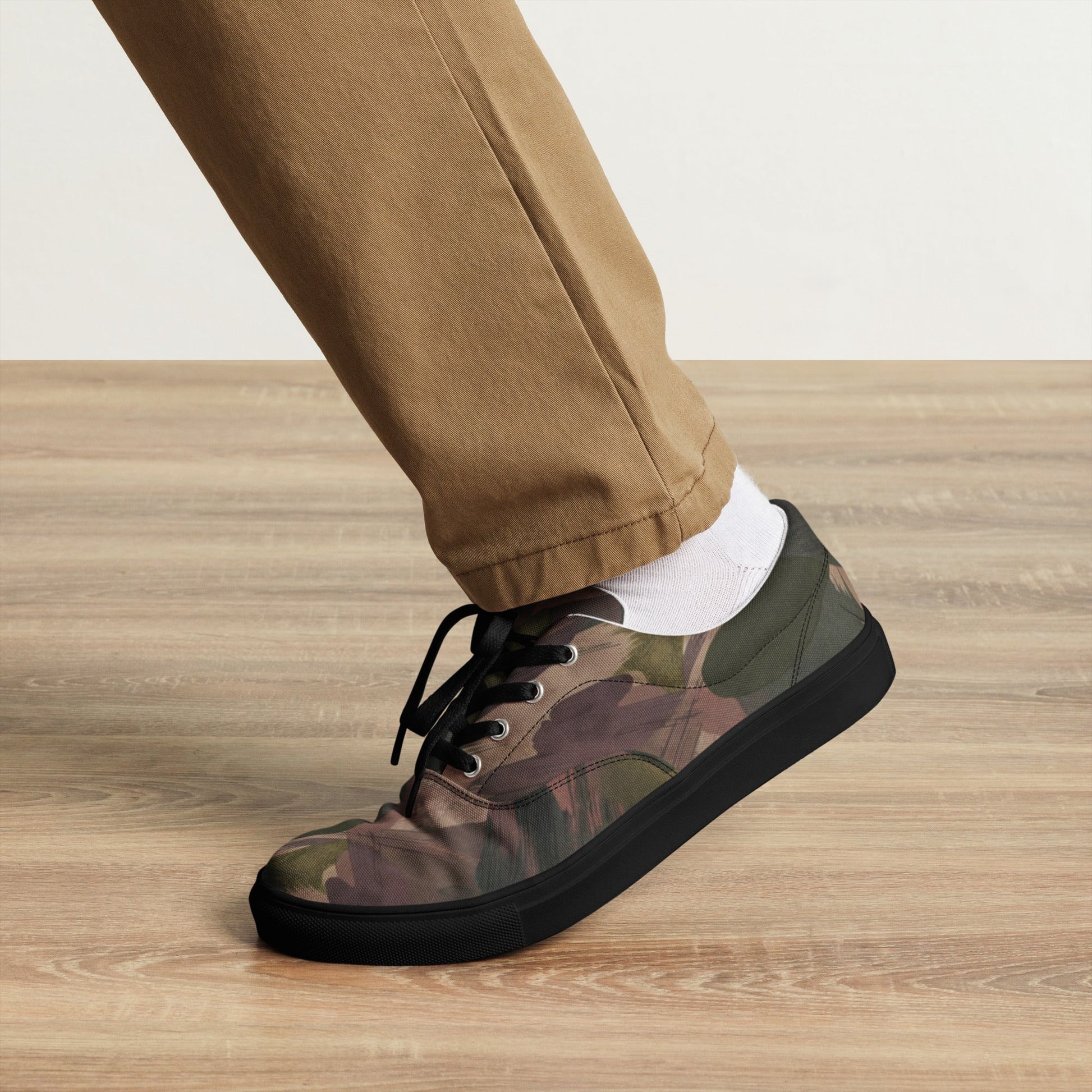 South Vietnamese DPM ARVN Airborne Brushstroke CAMO Mens Lace-Up Canvas Shoes - Lace-up