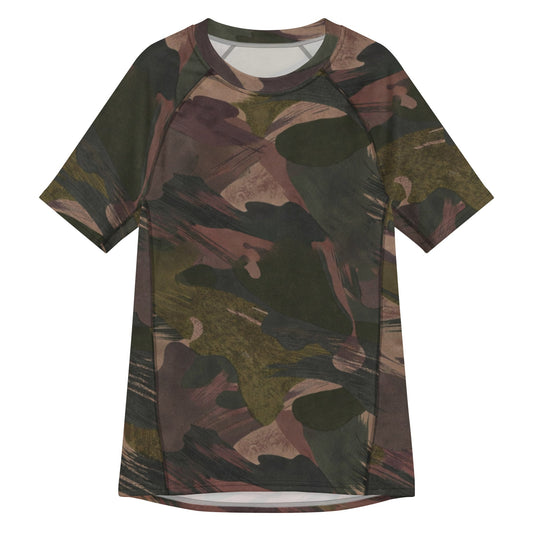 South Vietnamese DPM ARVN Airborne Brushstroke CAMO Mens Short-Sleeve Rash Guard - 2XS