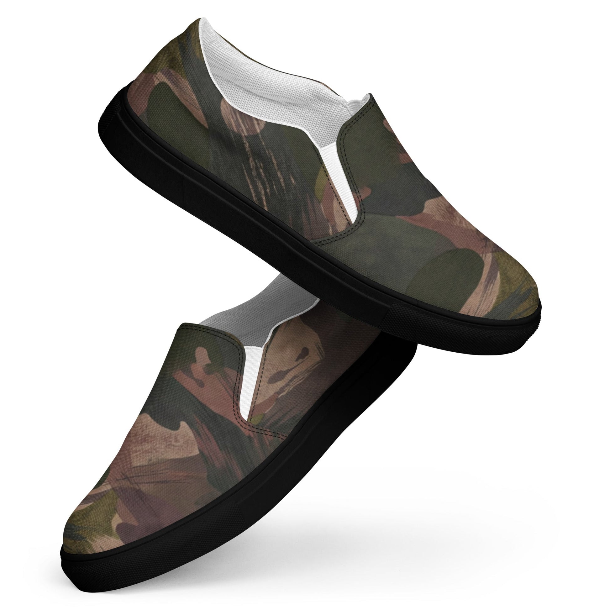 South Vietnamese DPM ARVN Airborne Brushstroke CAMO Mens Slip-On Canvas Shoes