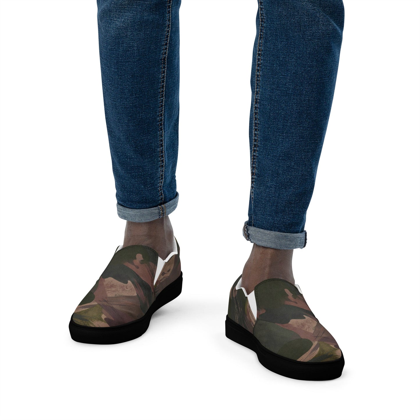 South Vietnamese DPM ARVN Airborne Brushstroke CAMO Mens Slip-On Canvas Shoes