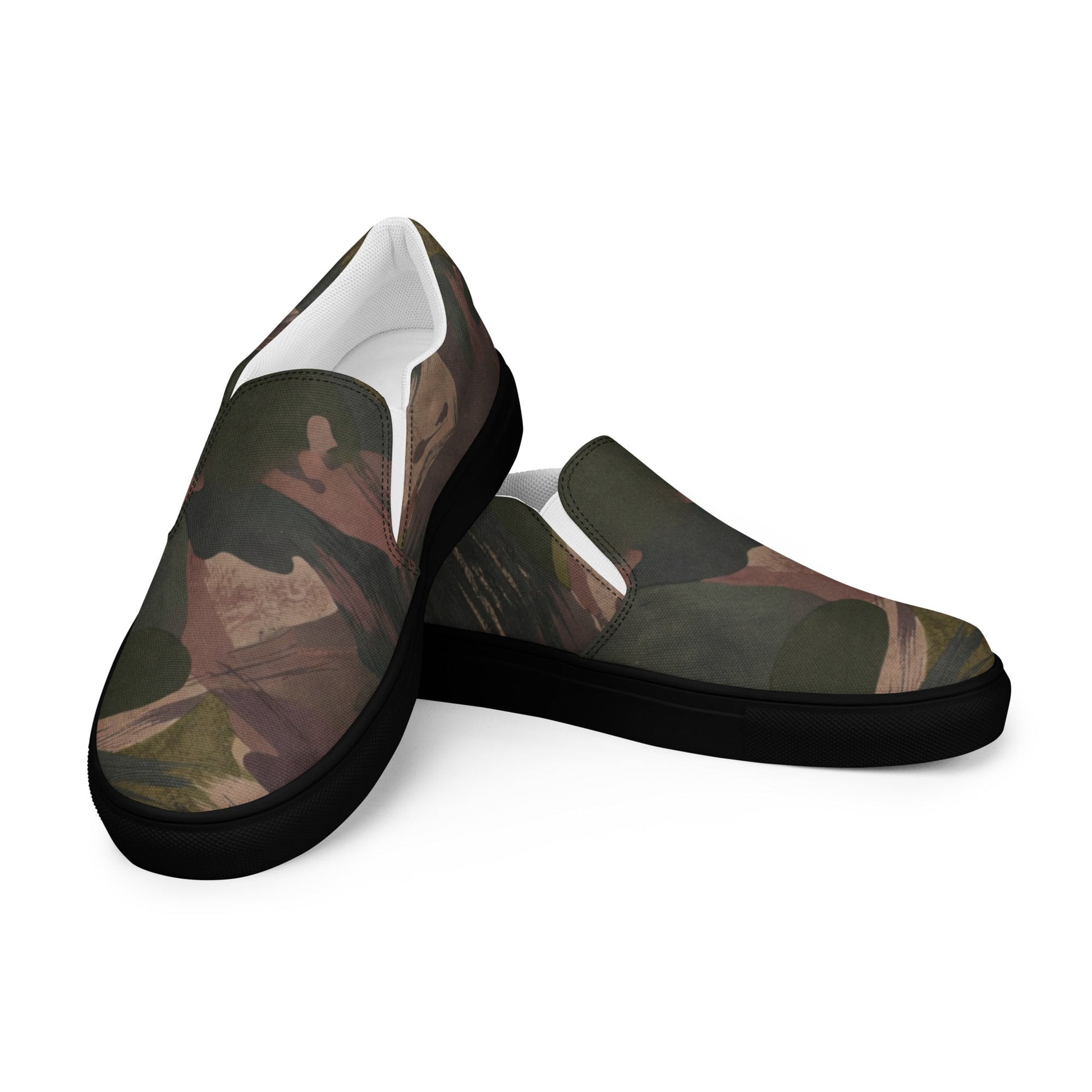 South Vietnamese DPM ARVN Airborne Brushstroke CAMO Mens Slip-On Canvas Shoes - 5
