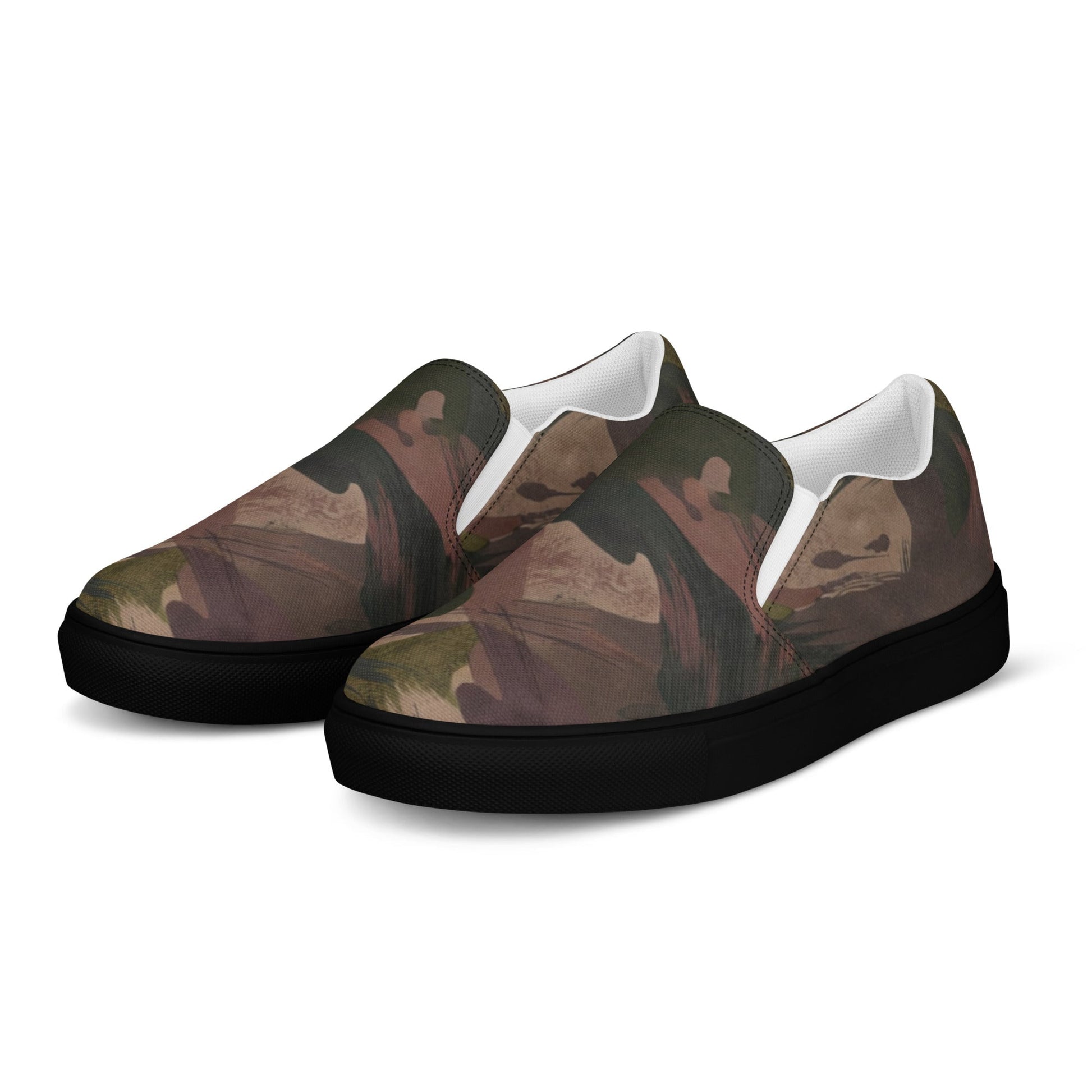 South Vietnamese DPM ARVN Airborne Brushstroke CAMO Mens Slip-On Canvas Shoes