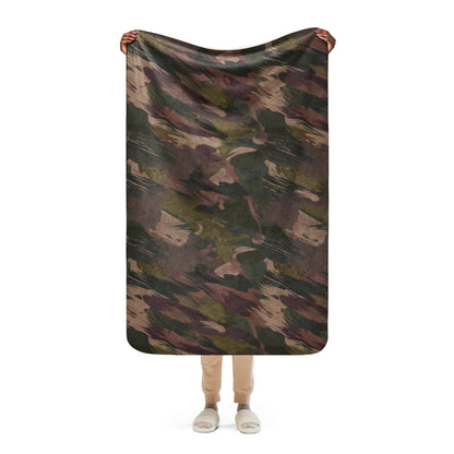 South Vietnamese DPM ARVN Airborne Brushstroke CAMO Sherpa Blanket - 37″×57″