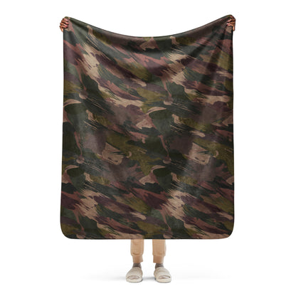 South Vietnamese DPM ARVN Airborne Brushstroke CAMO Sherpa Blanket - 50″×60″