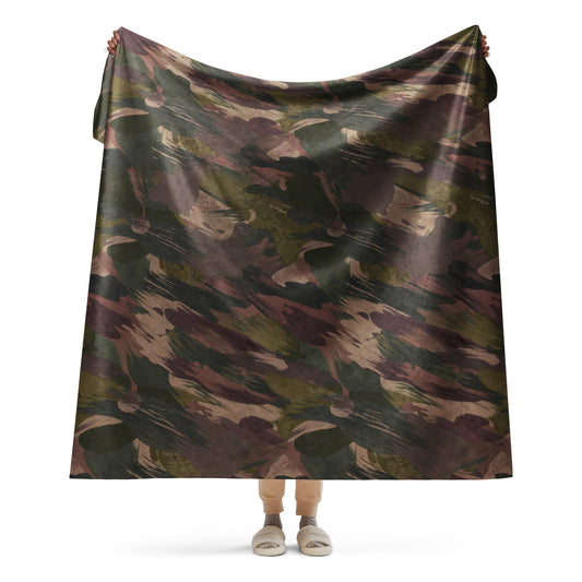 South Vietnamese DPM ARVN Airborne Brushstroke CAMO Sherpa Blanket - 60″×80″