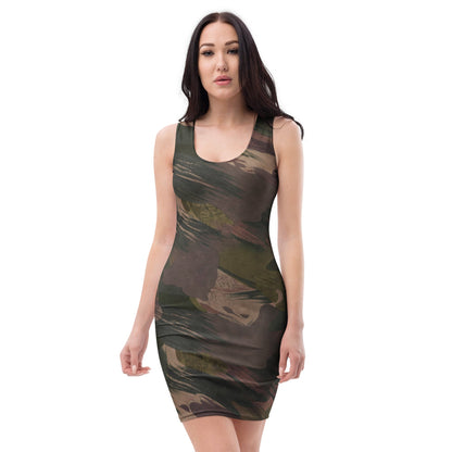 South Vietnamese DPM ARVN Airborne Brushstroke CAMO Womens Bodycon Dress - XS