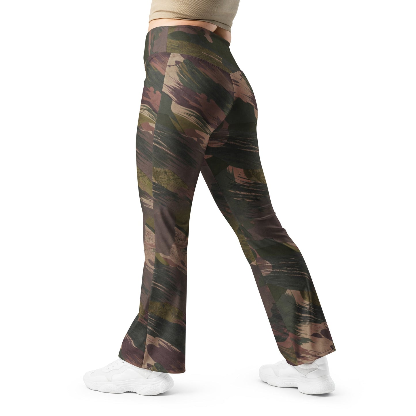 South Vietnamese DPM ARVN Airborne Brushstroke CAMO Womens Flare Leggings - 2XS