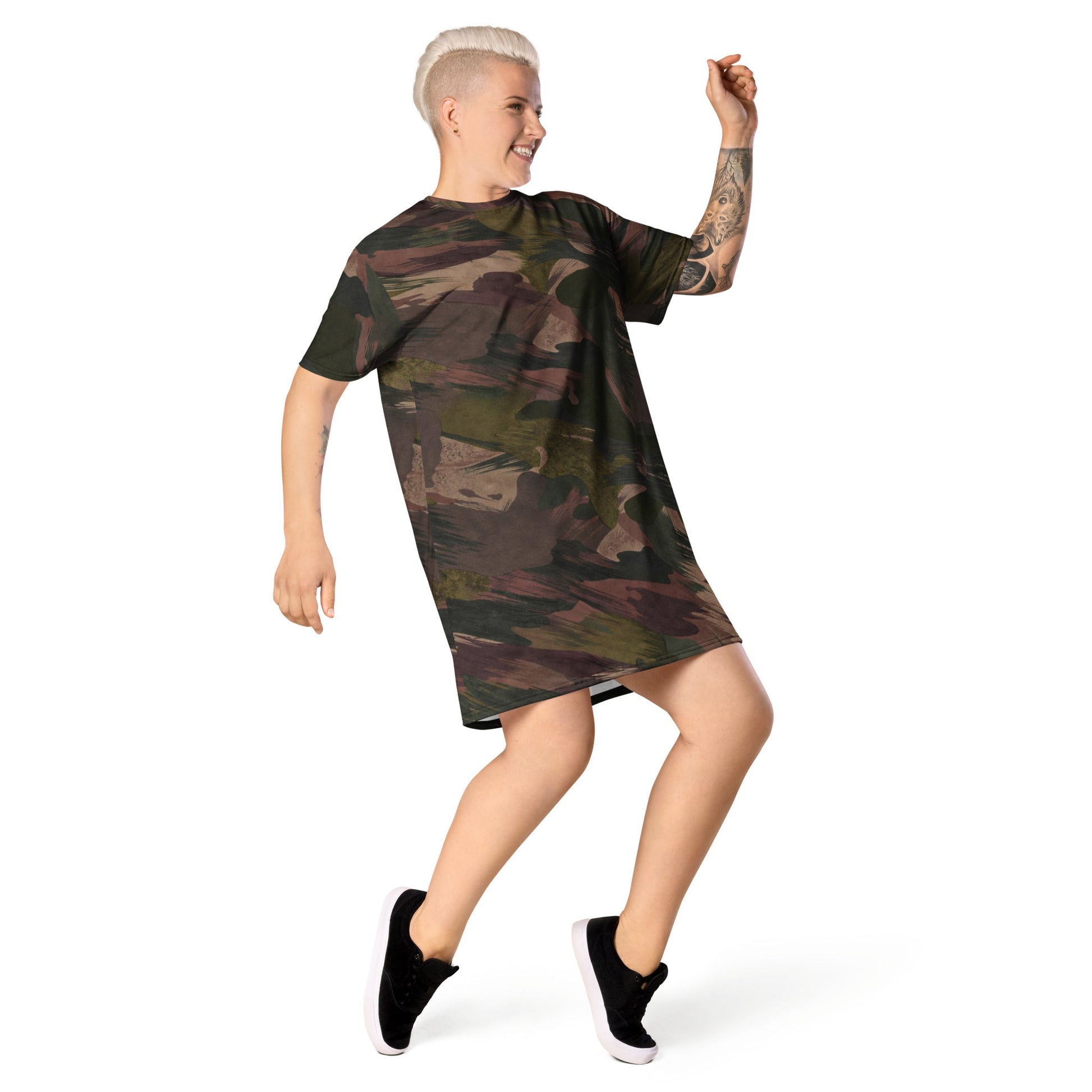South Vietnamese DPM ARVN Airborne Brushstroke CAMO Womens T-Shirt Dress