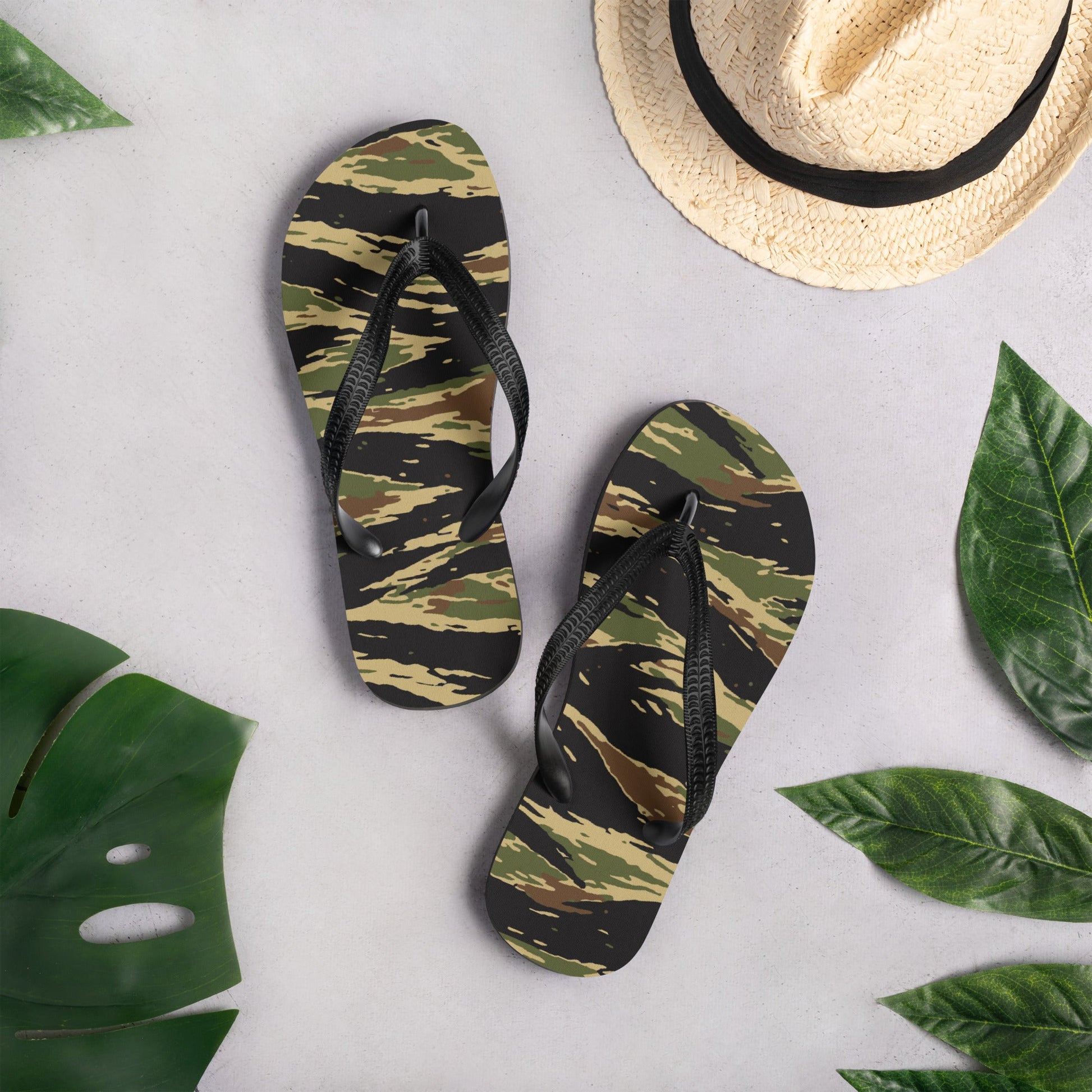 South Vietnamese Early War Tiger Stripe CAMO Flip-Flops