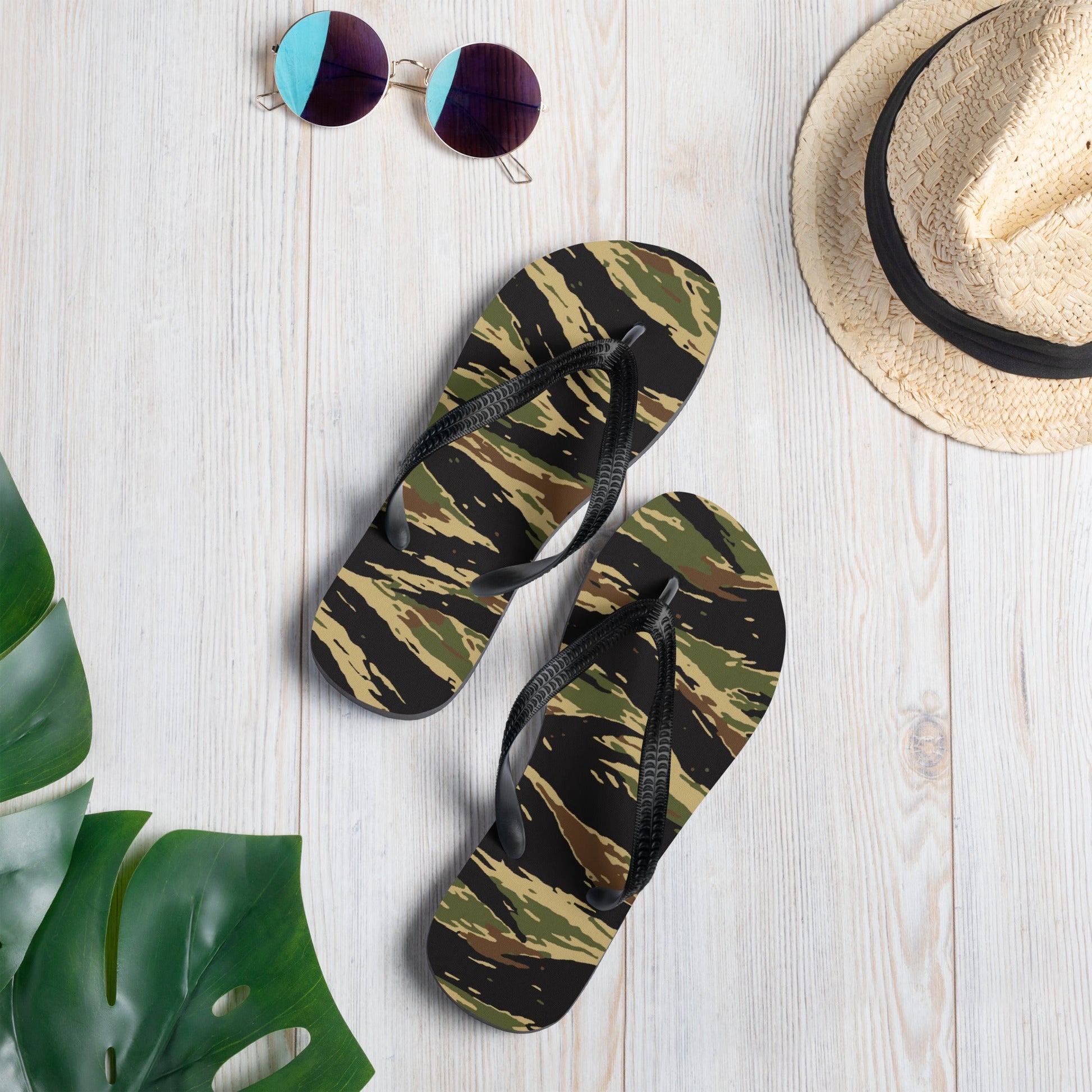 South Vietnamese Early War Tiger Stripe CAMO Flip-Flops - S