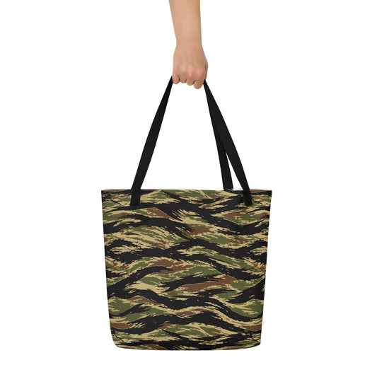 South Vietnamese Early War Tiger Stripe CAMO Large Tote Bag