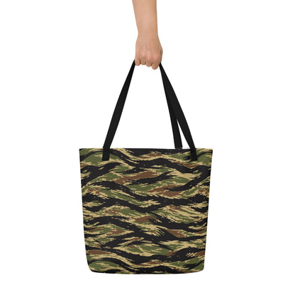 South Vietnamese Early War Tiger Stripe CAMO Large Tote Bag