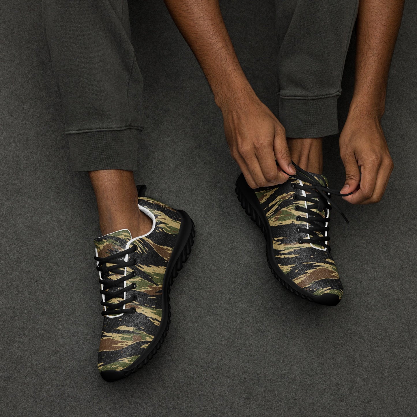 South Vietnamese Early War Tiger Stripe CAMO Mens Athletic Shoes