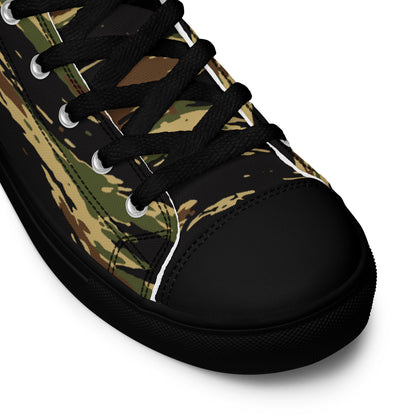 South Vietnamese Early War Tiger Stripe CAMO Mens High-Top Canvas Shoes