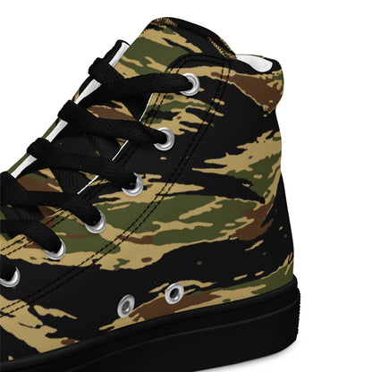 South Vietnamese Early War Tiger Stripe CAMO Mens High-Top Canvas Shoes