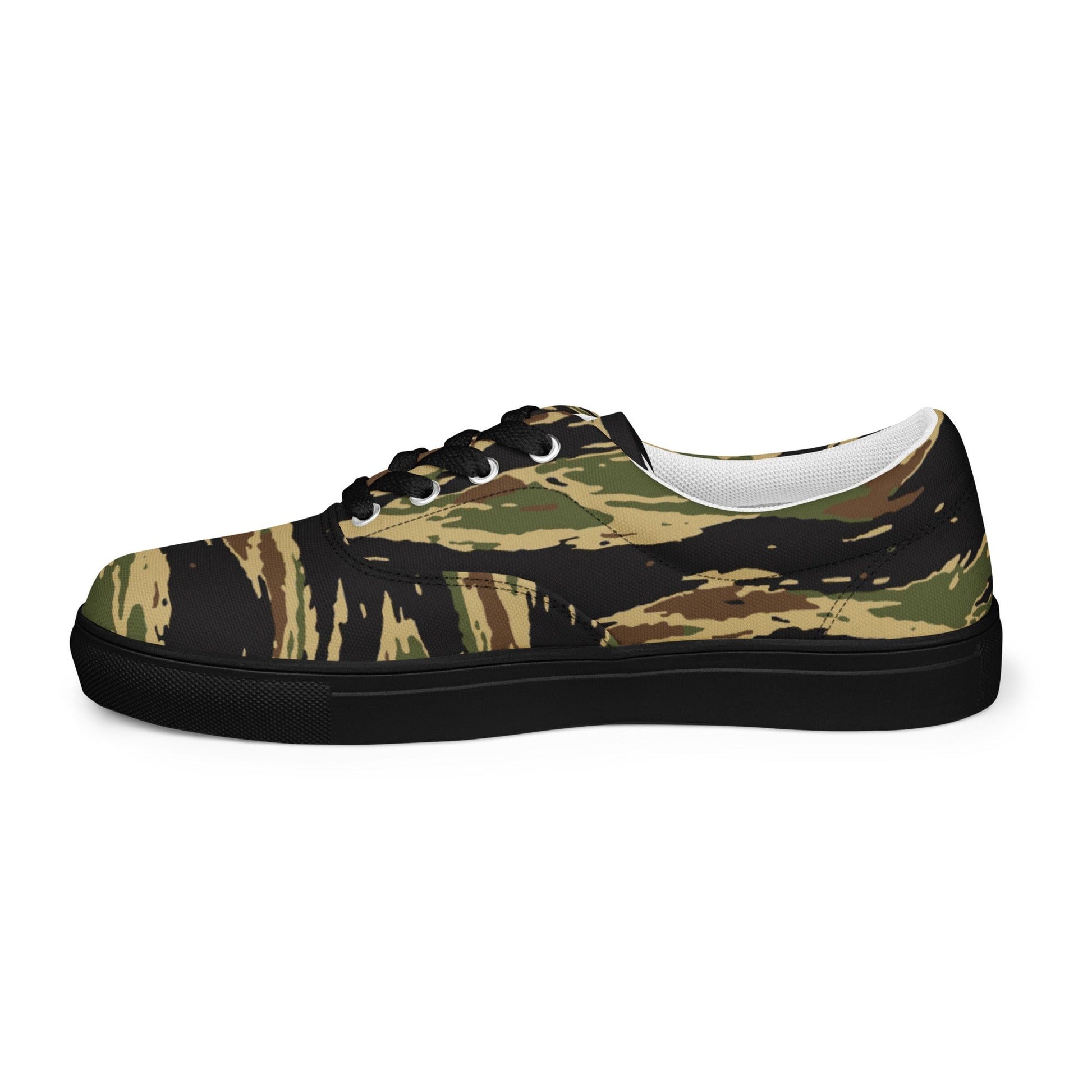 South Vietnamese Early War Tiger Stripe CAMO Mens Lace-Up Canvas Shoes - Lace-up