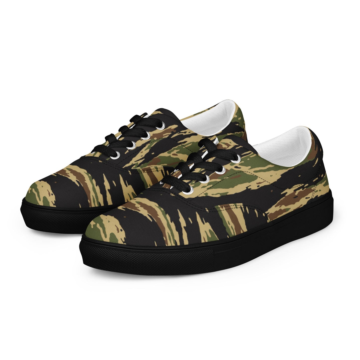 South Vietnamese Early War Tiger Stripe CAMO Mens Lace-Up Canvas Shoes - Lace-up