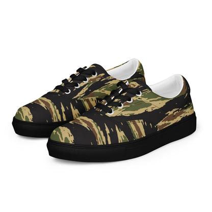 South Vietnamese Early War Tiger Stripe CAMO Mens Lace-Up Canvas Shoes - Lace-up