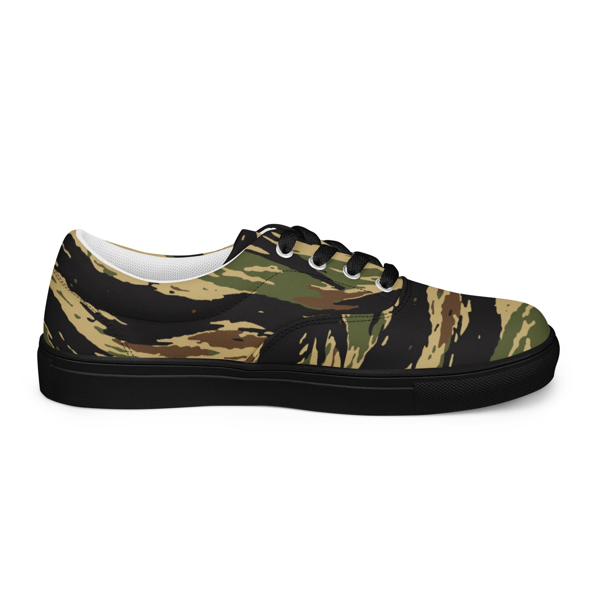South Vietnamese Early War Tiger Stripe CAMO Mens Lace-Up Canvas Shoes - Lace-up
