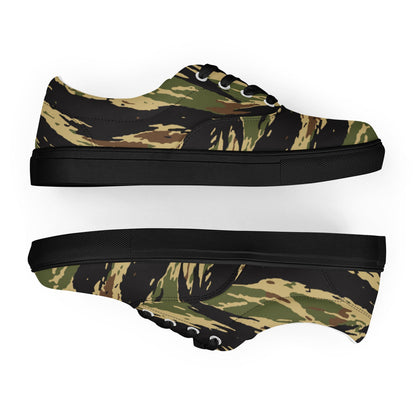 South Vietnamese Early War Tiger Stripe CAMO Mens Lace-Up Canvas Shoes - Lace-up