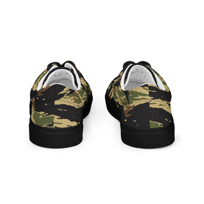 South Vietnamese Early War Tiger Stripe CAMO Mens Lace-Up Canvas Shoes - Lace-up