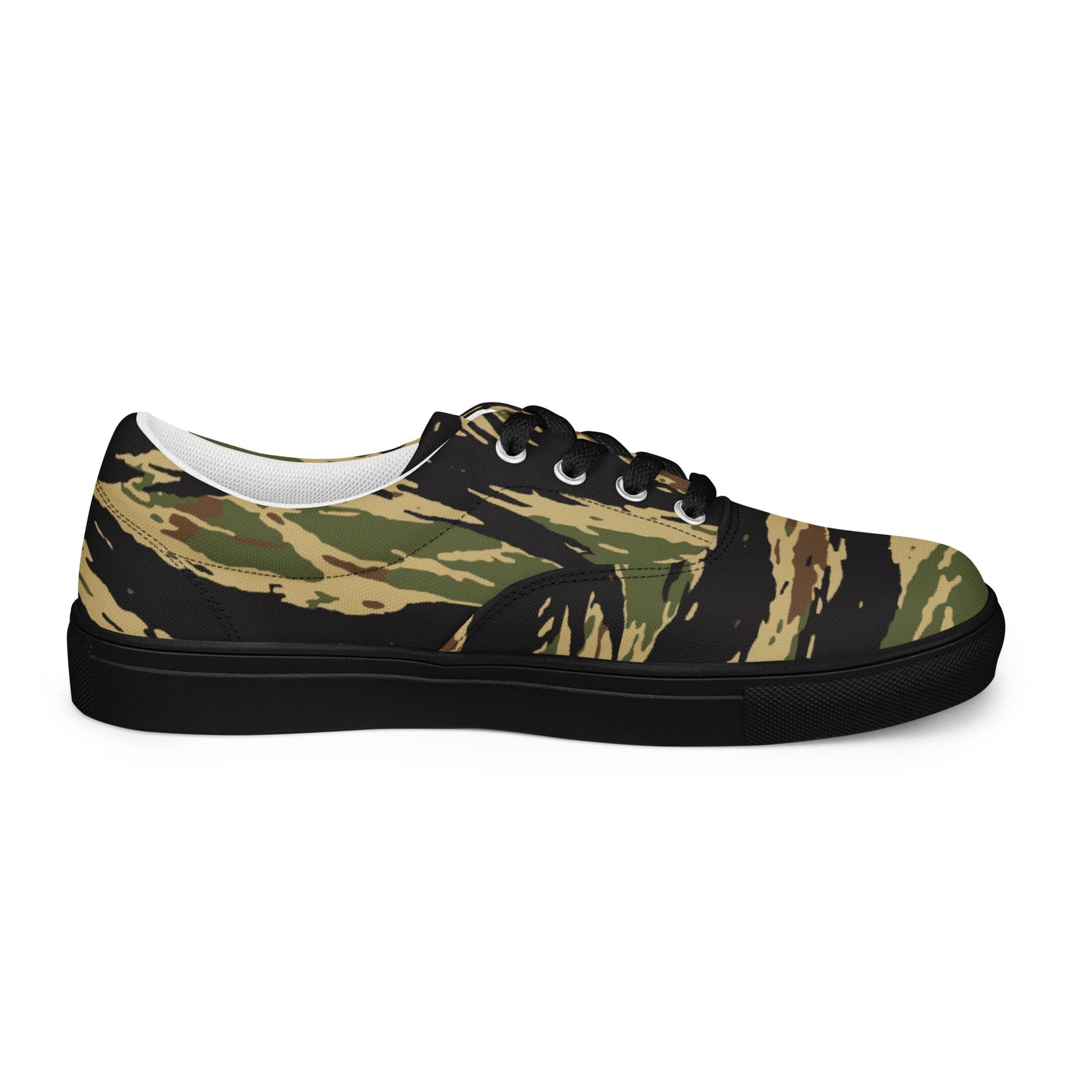 South Vietnamese Early War Tiger Stripe CAMO Mens Lace-Up Canvas Shoes - Lace-up