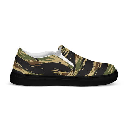 South Vietnamese Early War Tiger Stripe CAMO Mens Slip-On Canvas Shoes