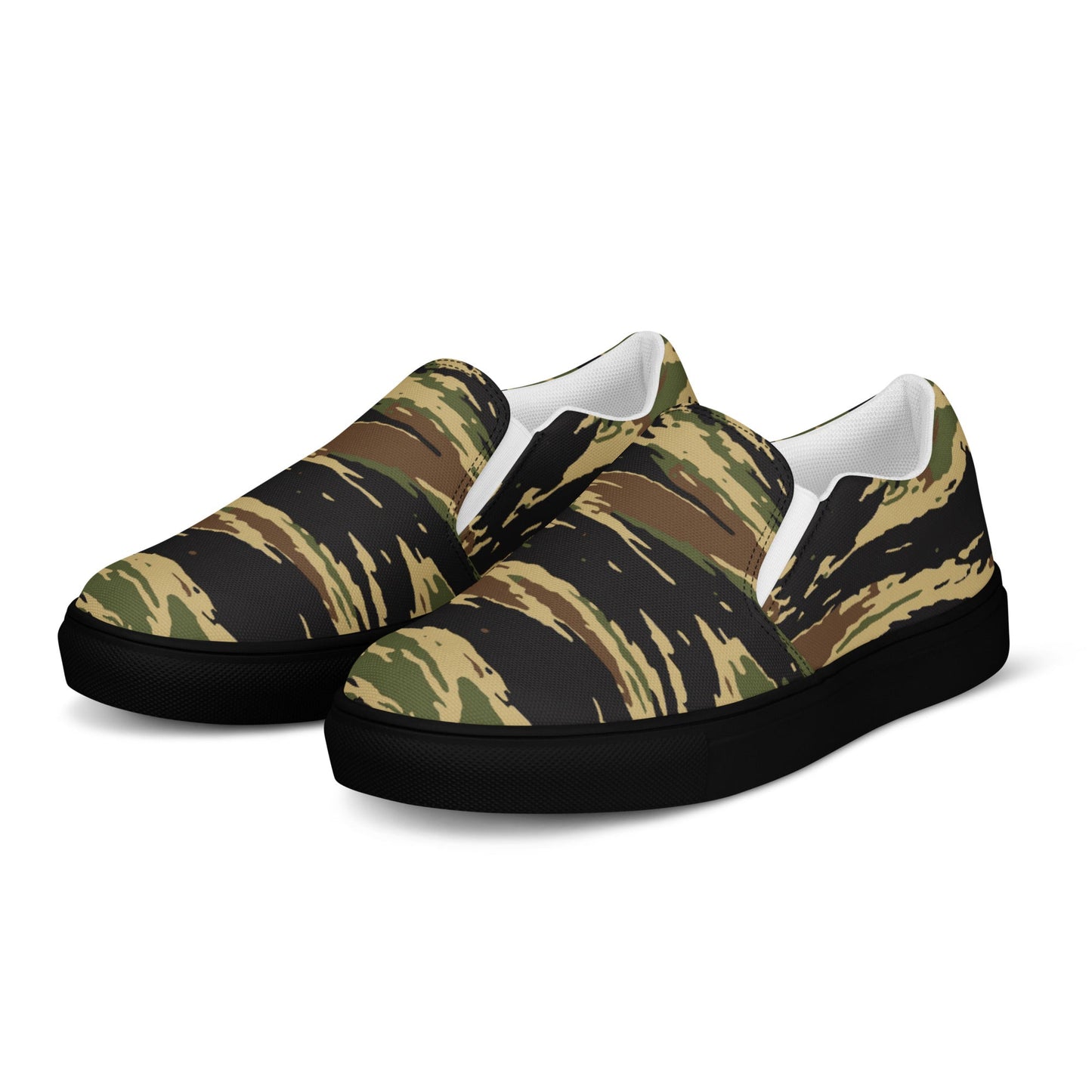 South Vietnamese Early War Tiger Stripe CAMO Mens Slip-On Canvas Shoes