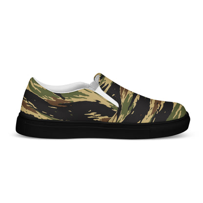 South Vietnamese Early War Tiger Stripe CAMO Mens Slip-On Canvas Shoes