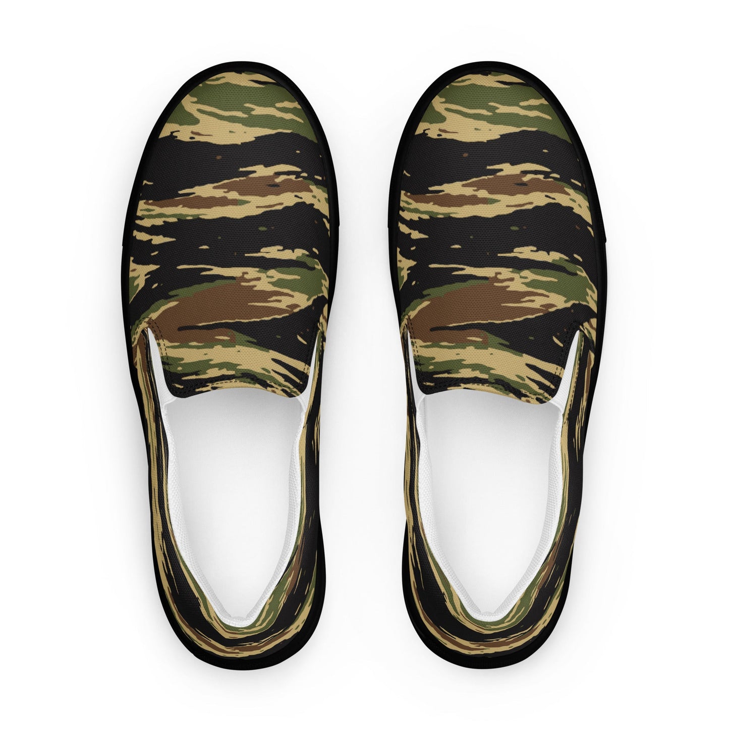 South Vietnamese Early War Tiger Stripe CAMO Mens Slip-On Canvas Shoes