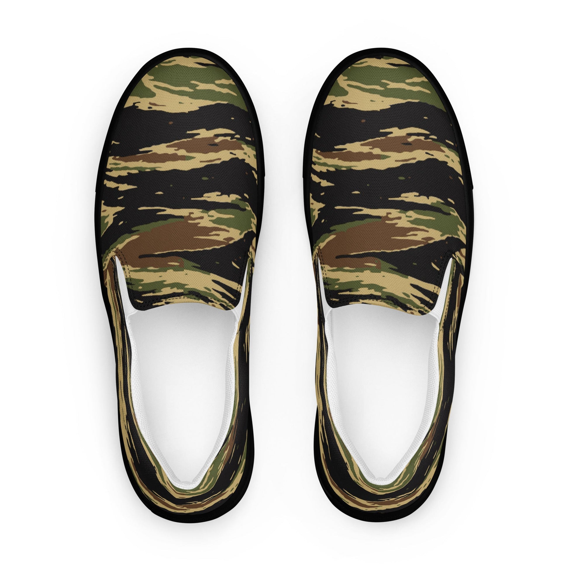 South Vietnamese Early War Tiger Stripe CAMO Mens Slip-On Canvas Shoes