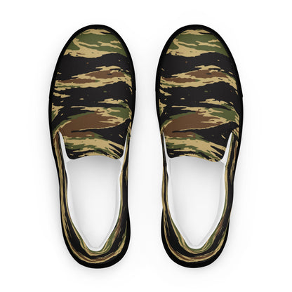 South Vietnamese Early War Tiger Stripe CAMO Mens Slip-On Canvas Shoes