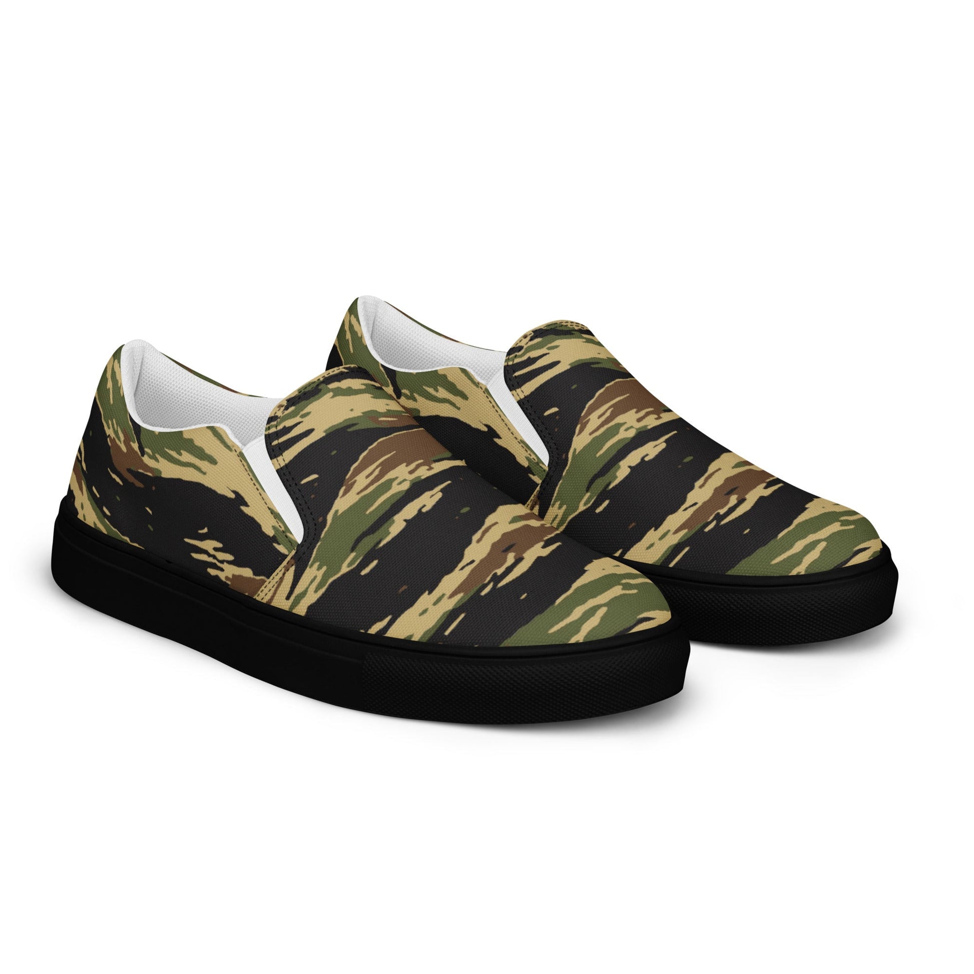 South Vietnamese Early War Tiger Stripe CAMO Mens Slip-On Canvas Shoes
