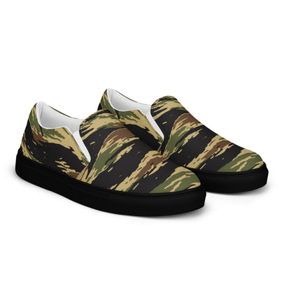 South Vietnamese Early War Tiger Stripe CAMO Mens Slip-On Canvas Shoes