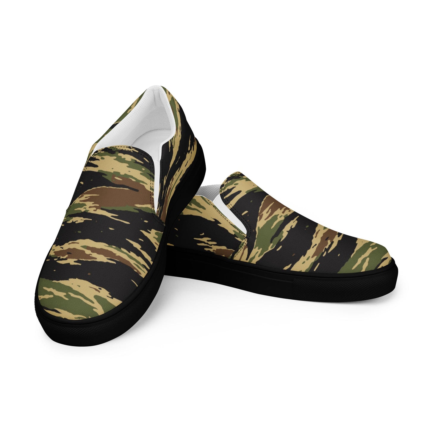 South Vietnamese Early War Tiger Stripe CAMO Mens Slip-On Canvas Shoes - 5