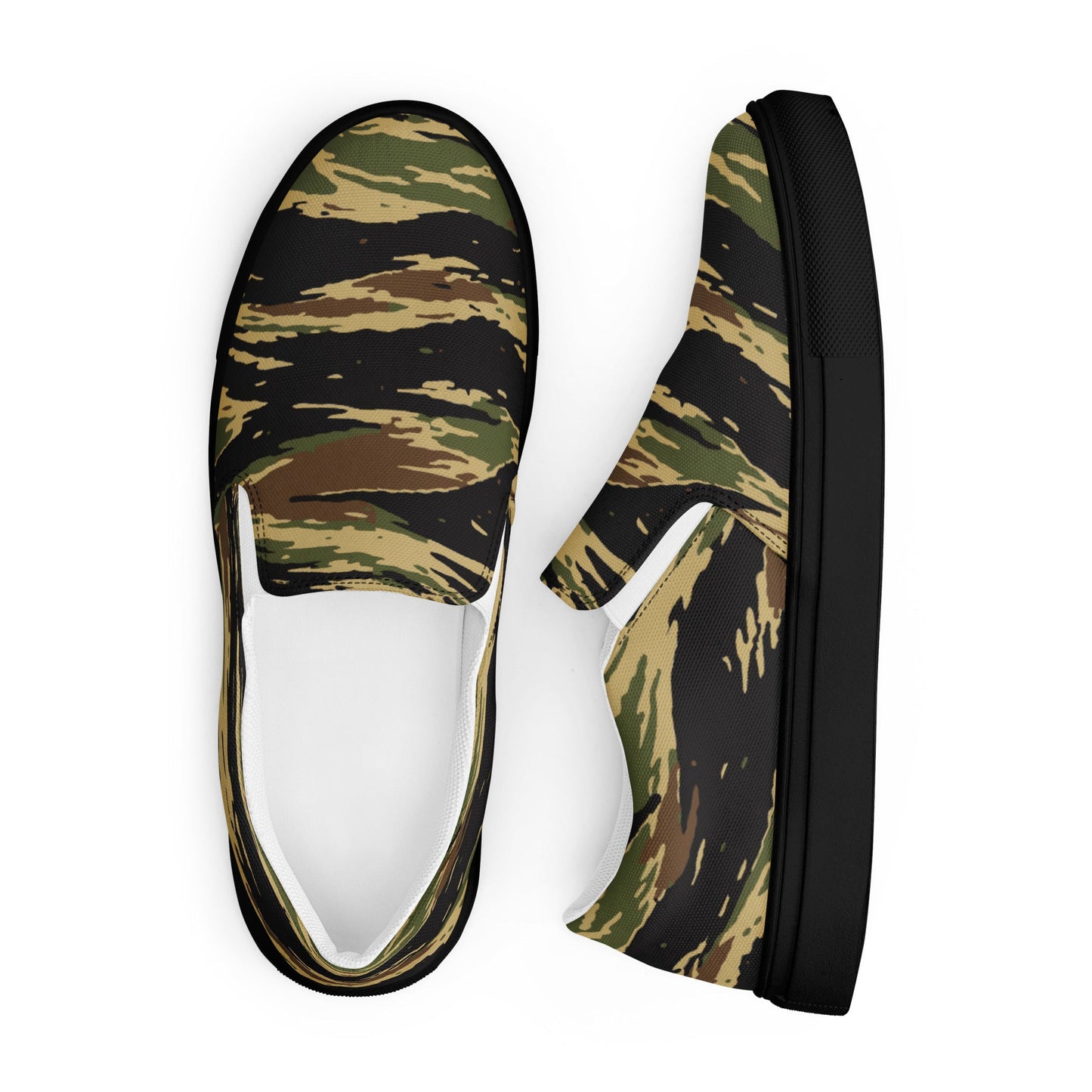 South Vietnamese Early War Tiger Stripe CAMO Mens Slip-On Canvas Shoes