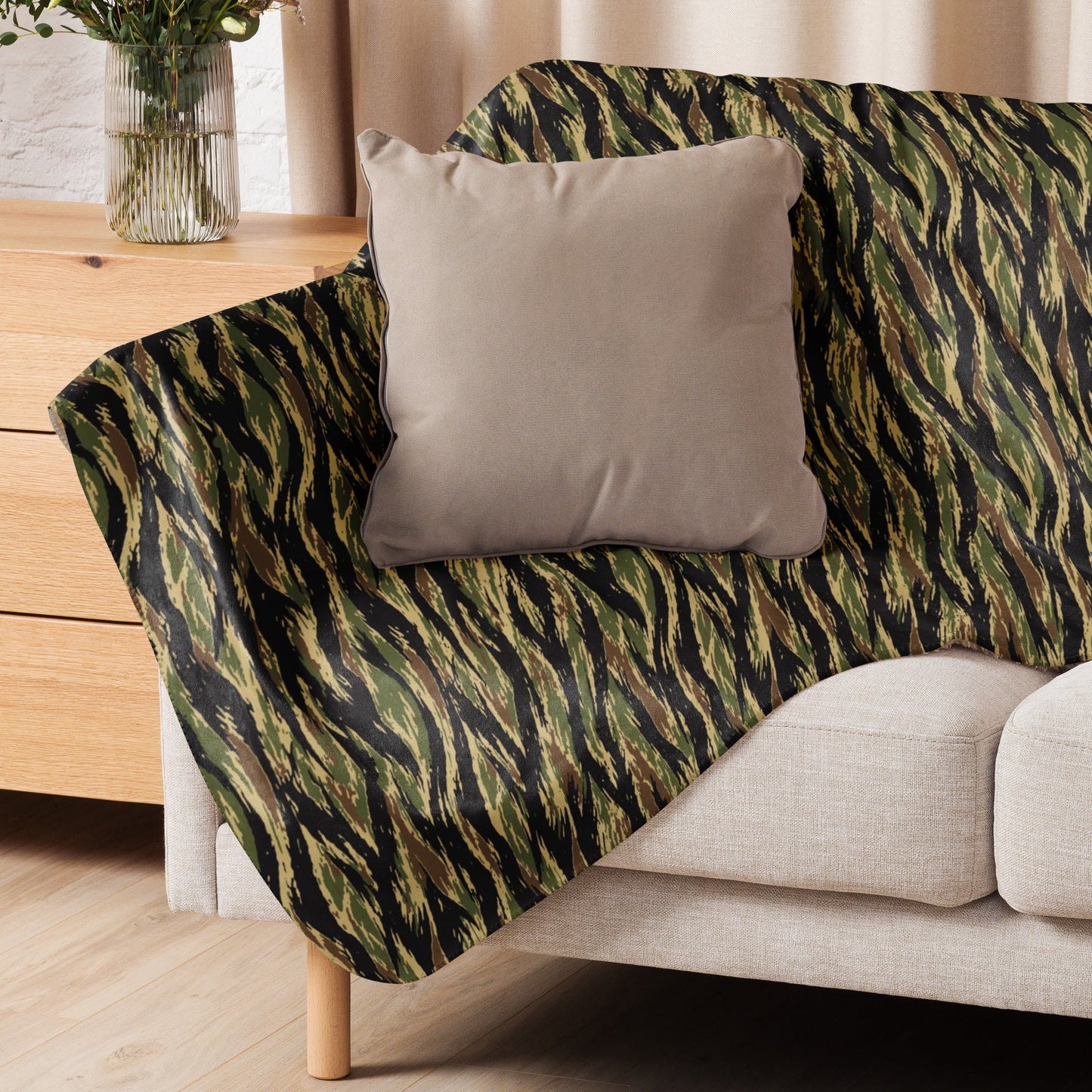 South Vietnamese Early War Tiger Stripe CAMO Sherpa Blanket