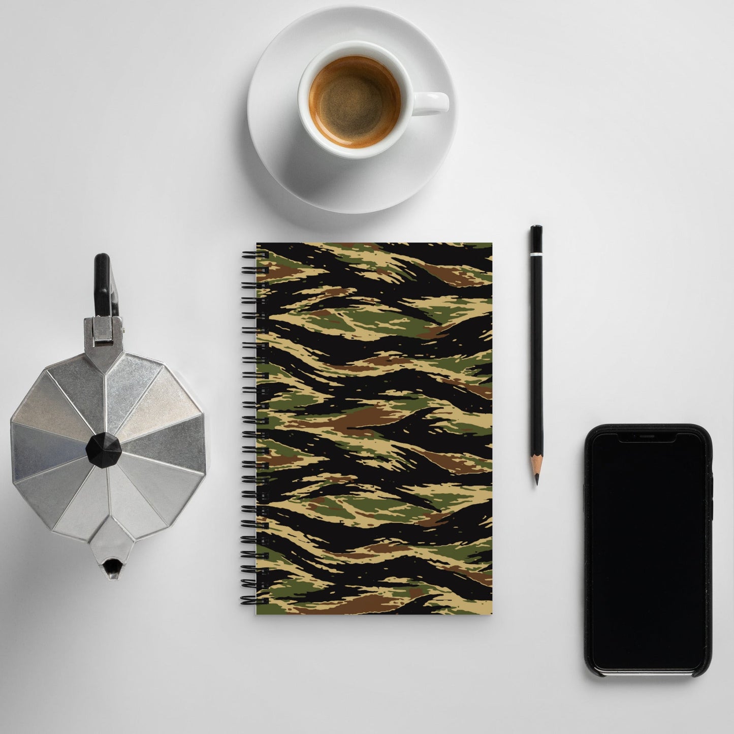 South Vietnamese Early War Tiger Stripe CAMO Spiral Notebook