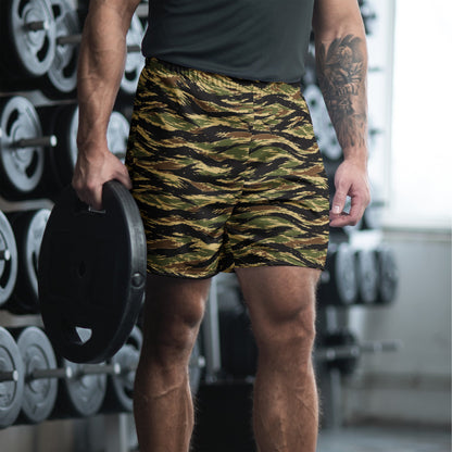 South Vietnamese Early War Tiger Stripe CAMO Unisex Athletic Long Shorts - 2XS