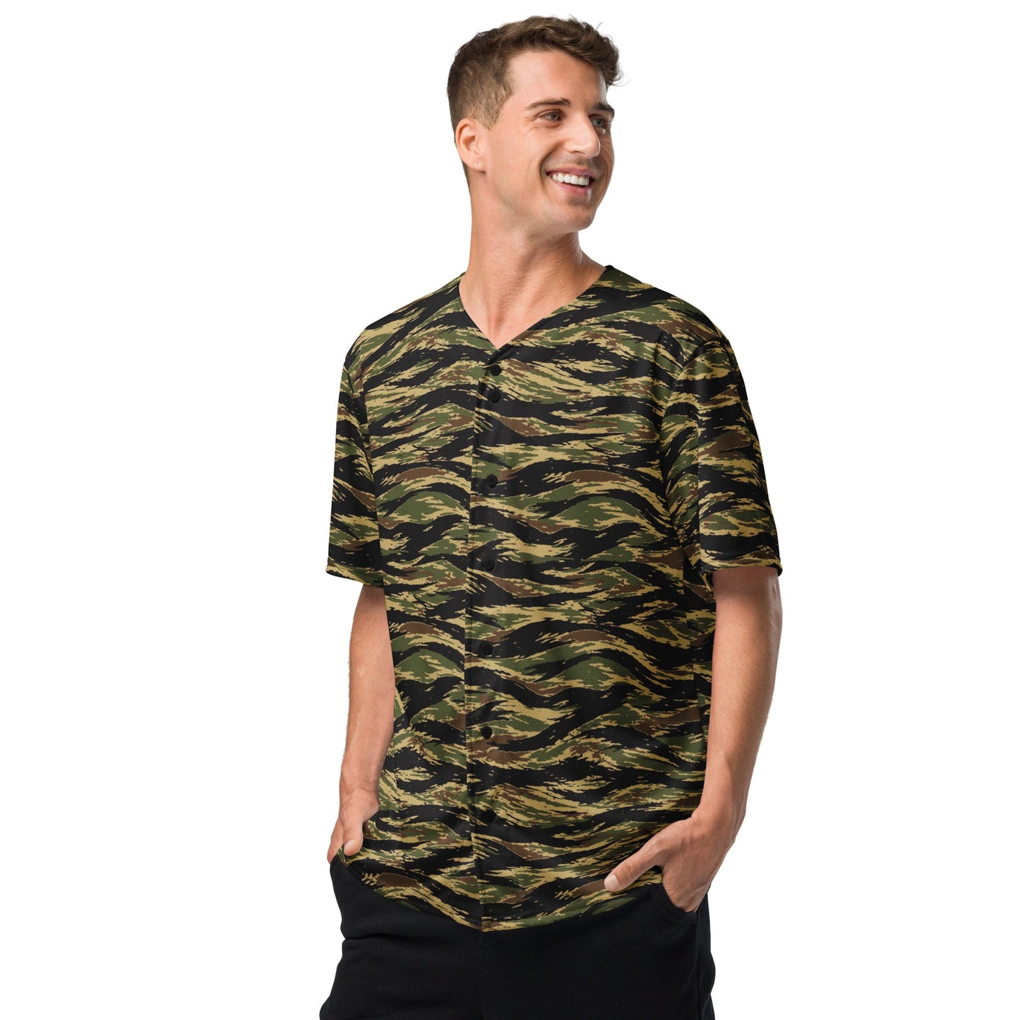 South Vietnamese Early War Tiger Stripe CAMO Unisex Baseball Jersey