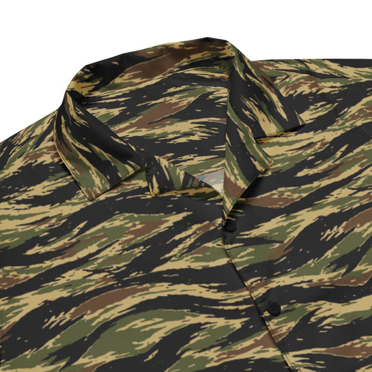 South Vietnamese Early War Tiger Stripe CAMO Unisex Short-Sleeve Button Shirt
