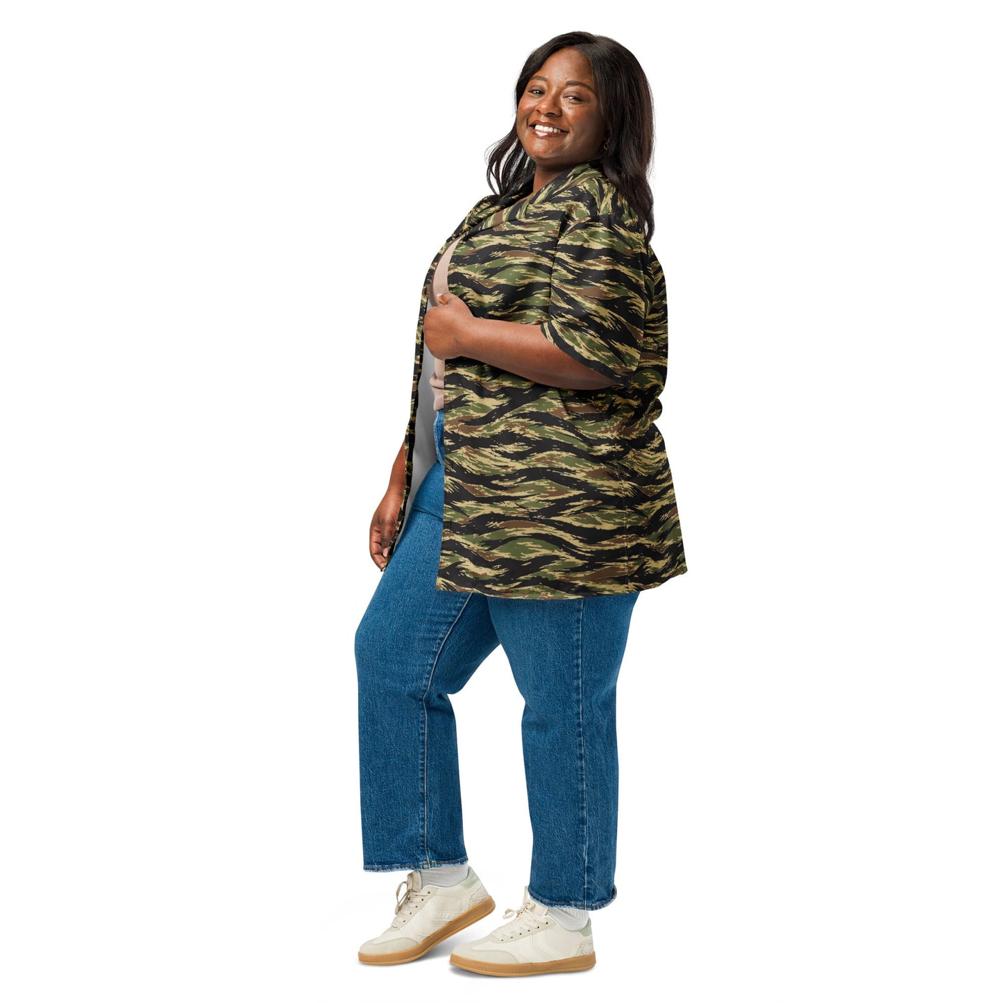South Vietnamese Early War Tiger Stripe CAMO Unisex Short-Sleeve Button Shirt