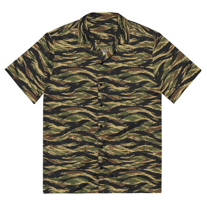 South Vietnamese Early War Tiger Stripe CAMO Unisex Short-Sleeve Button Shirt